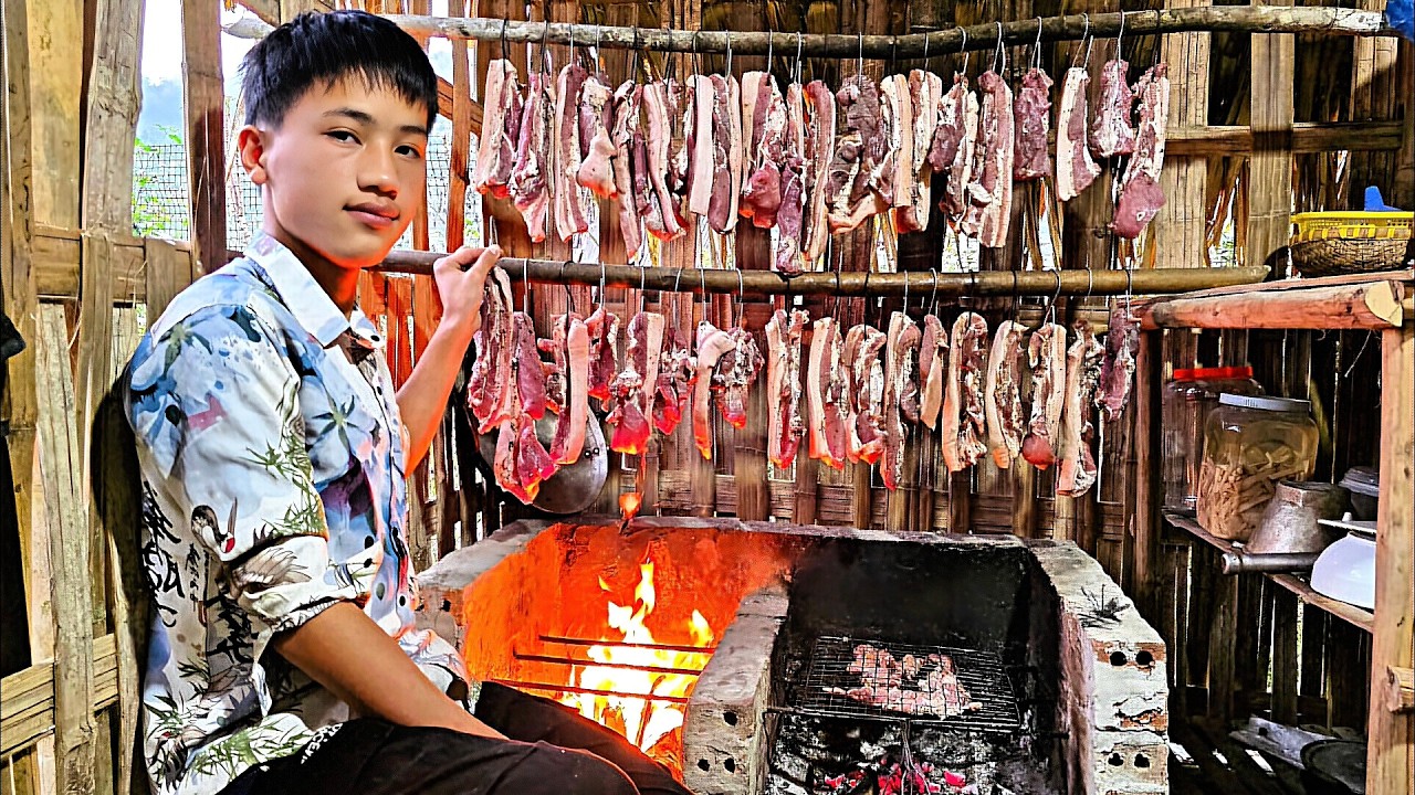 Full video: Nam makes dried pork to sell. Decorating the house for Tet with Mun