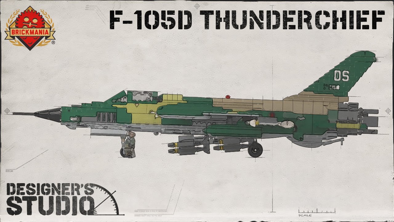 F-105D Thunderchief — эксклюзивный Lego — в студии дизайнера