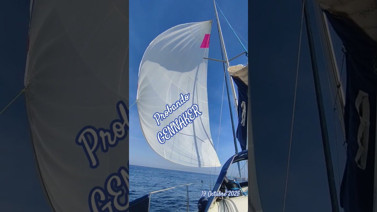 probando el genaker reparado