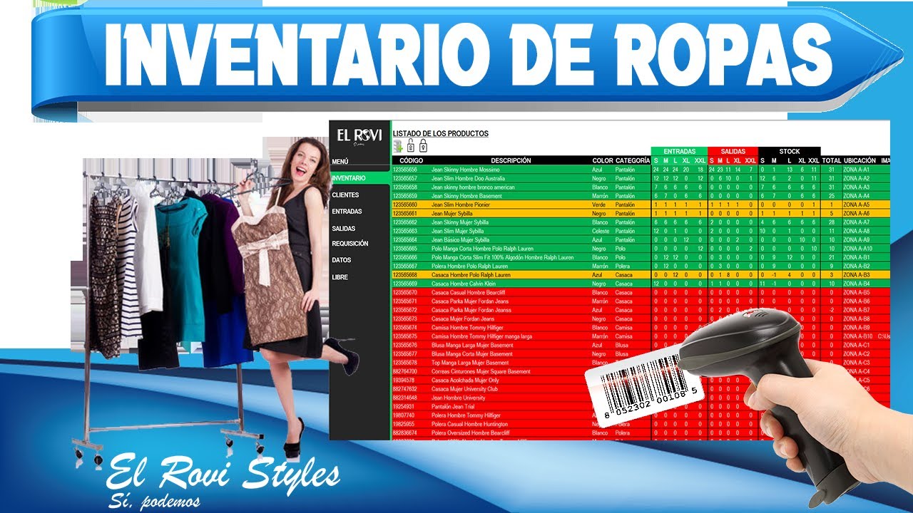 Inventario de ropas en Excel GRATIS
