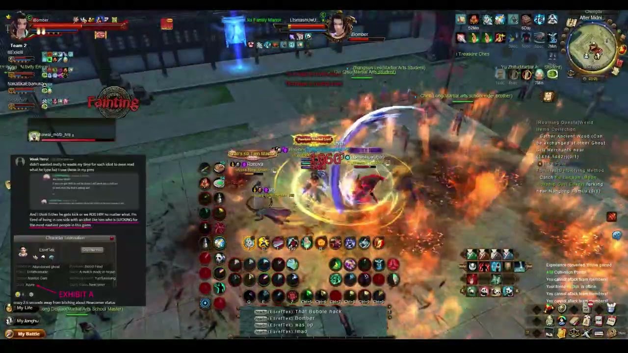 Age of Wushu - BD Server - Early Morning PK -  Crazy's 'Bubble Hack' Accusation