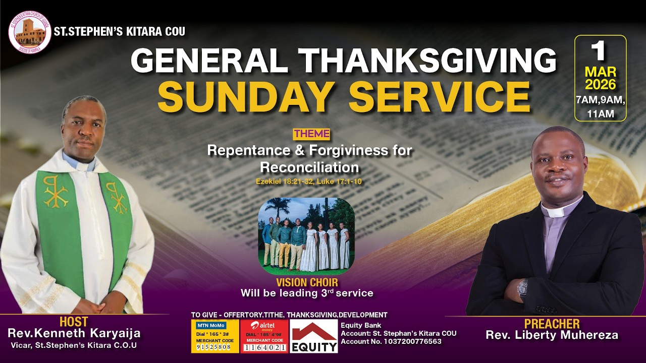 11:00AM | RUNYAKITARA THANKSGIVING SUNDAY SERVICE