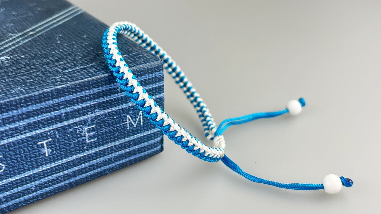 DIY Macrame Bracelet Tutorial 2 colors Easy and Quick | How to Make Friendship Bracelet with String