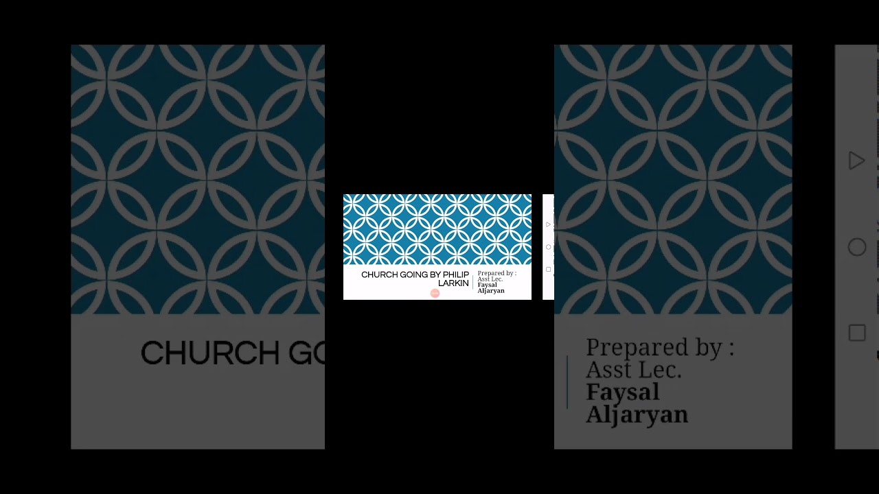 Church going ١٠ أيار، ٢٠٢٠ شعر مرحلة رابعة قصيدة
