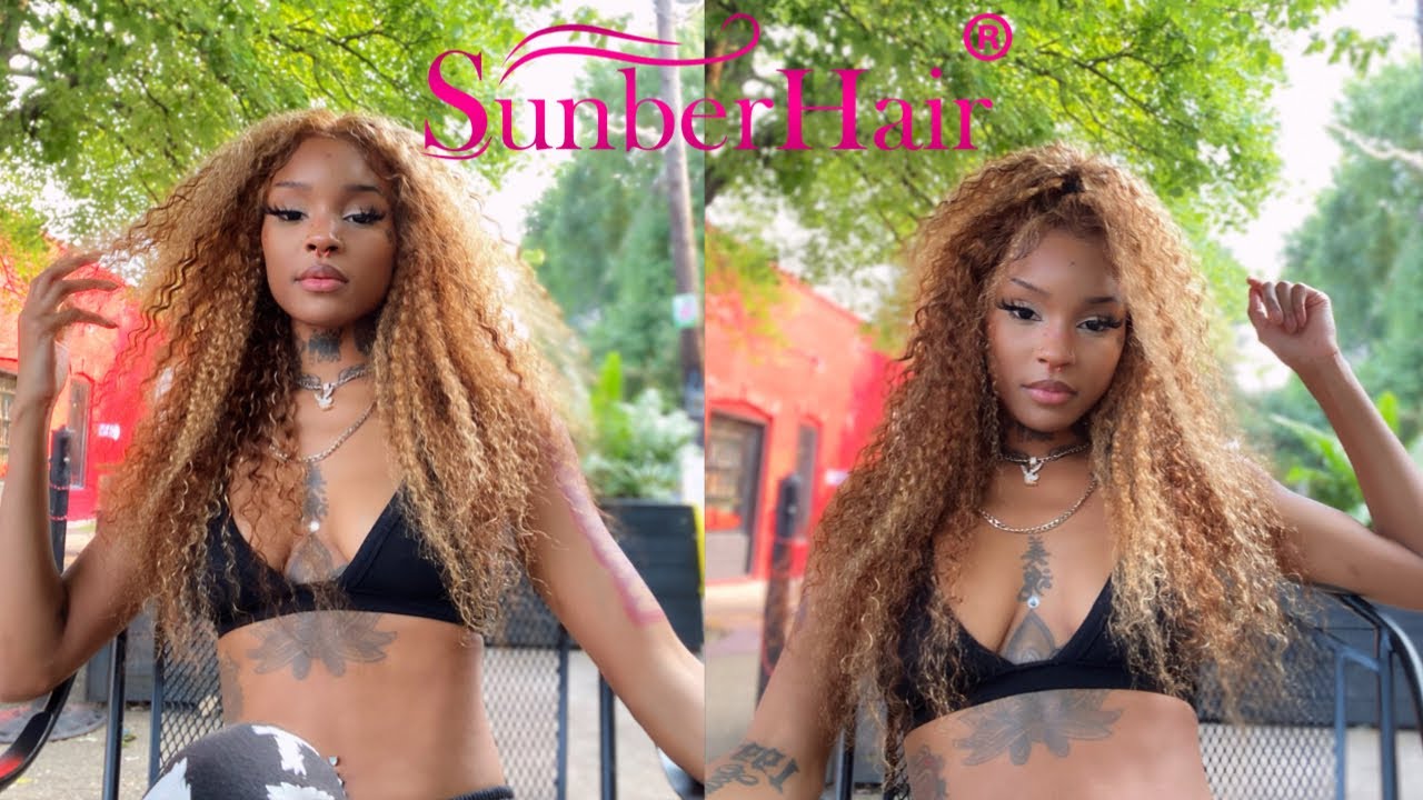 Best Highlighted Curly Wig! CHANNEL YOUR INNER BEYONCÉ ft Sunber Hair | Asia Rivers