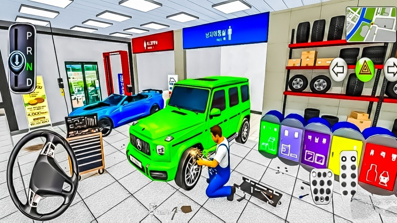 New Mercedes G-70 Green Car Repairing The Garage Driving Class Game play #game