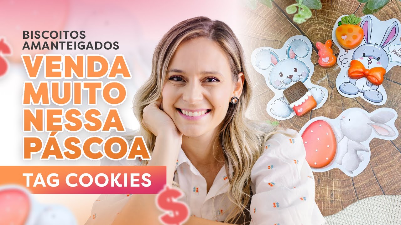 Biscoitos Amanteigados - Venda Muito Na Páscoa + TagsCookies