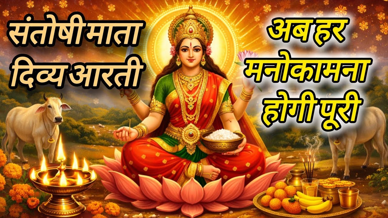 ॐ जय संतोषी माता | विशाल भक्ति आरती | श्लोक सहित 🙏 Friday Special | #matarani #bhakti