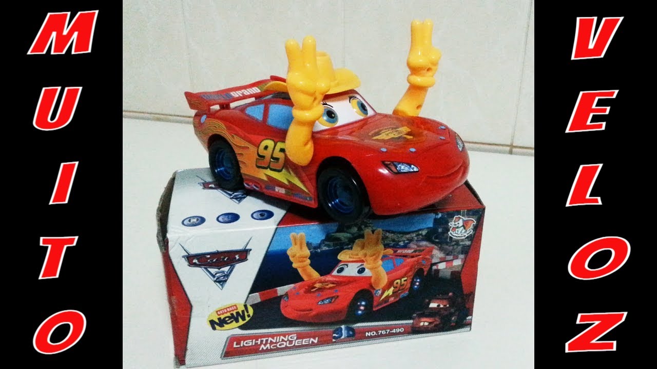 Relâmpago McQueen do Filme Carros a Pilha. Cars, Cars 2, Cars 3, Cars 4