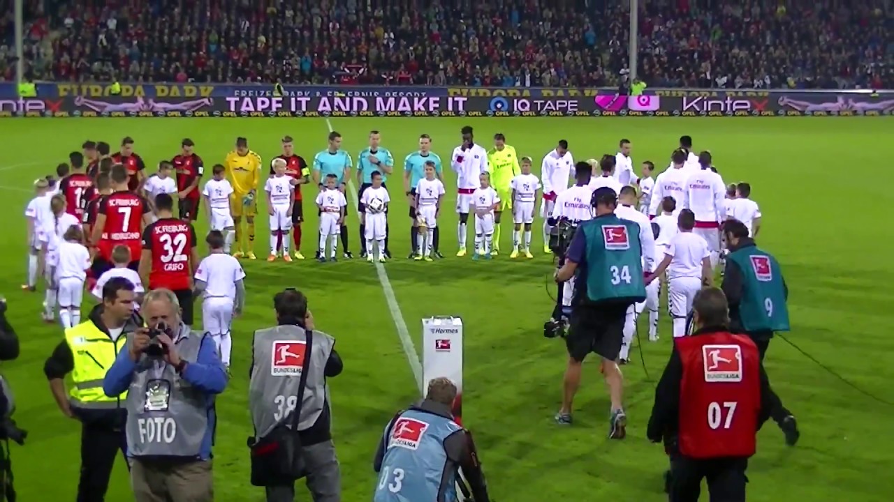 E Jugend Alemannia 08 Müllheim e.V. - Einlaufkinder beim SC Freiburg gegen den HSV am 20.09.16