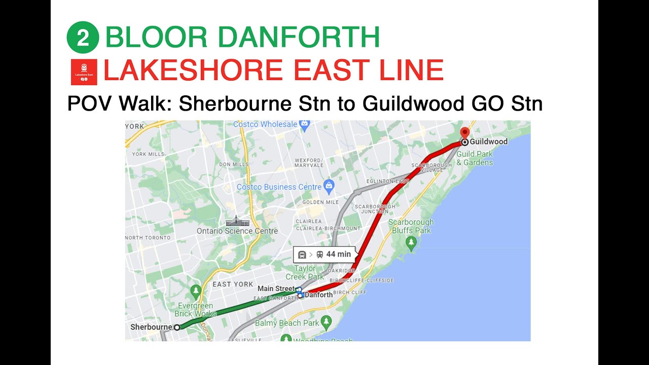 TTC & GO Transit POV Walk: Sherbourne Stn to Guildwood GO Stn via Main Street Stn (4K 60FPS)