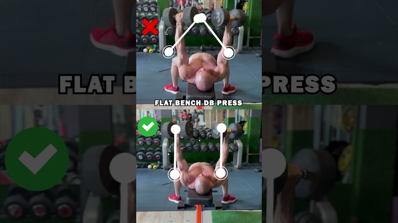 "STOP Making These Flat Bench DB Press Mistakes! 🚫 | Perfect Your Form 💪"