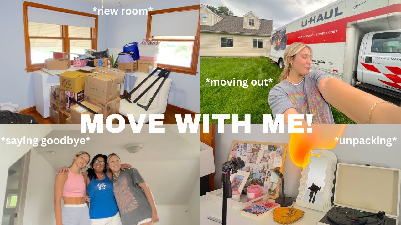 VLOG: move with me! new room tour, unpacking + more!