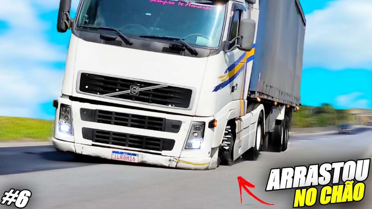PUXOU E ARRASTOU TUDO NO CHÃO - MOTORA DO FH VIU OS FLOGUEIROS NO POSTO 68 E BATEU A FRENTE NO CHÃO!
