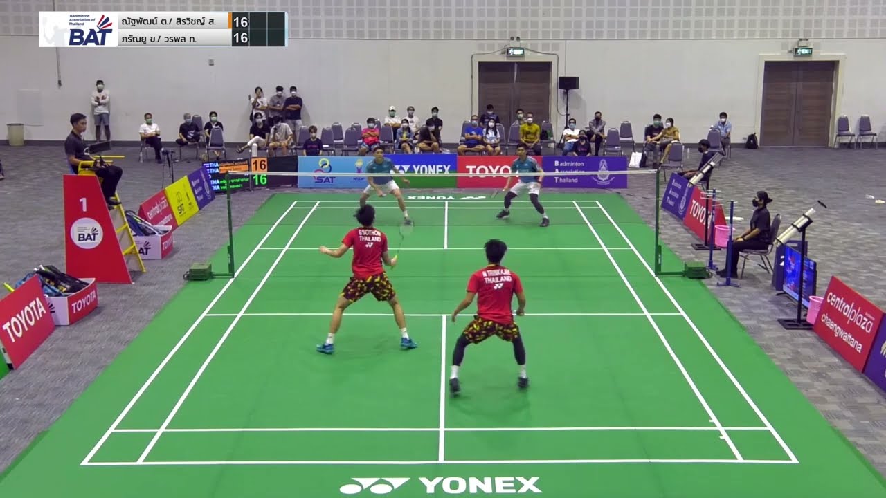 MD Semi final ณัฐพัฒน์ ตฤณขจี  / สิรวิชญ์ โสทน [4] vs. ภรัณยู ขาวสำอางค์  / วรพล ทองสง่า