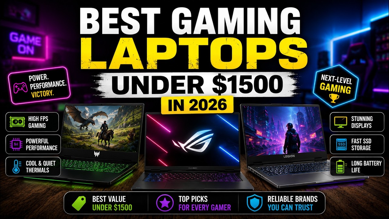 ✅ ТОП-5 лучших игровых ноутбуков до $1500 в 2026 году &mdash; от бюджетных моделей до универсальных фла...