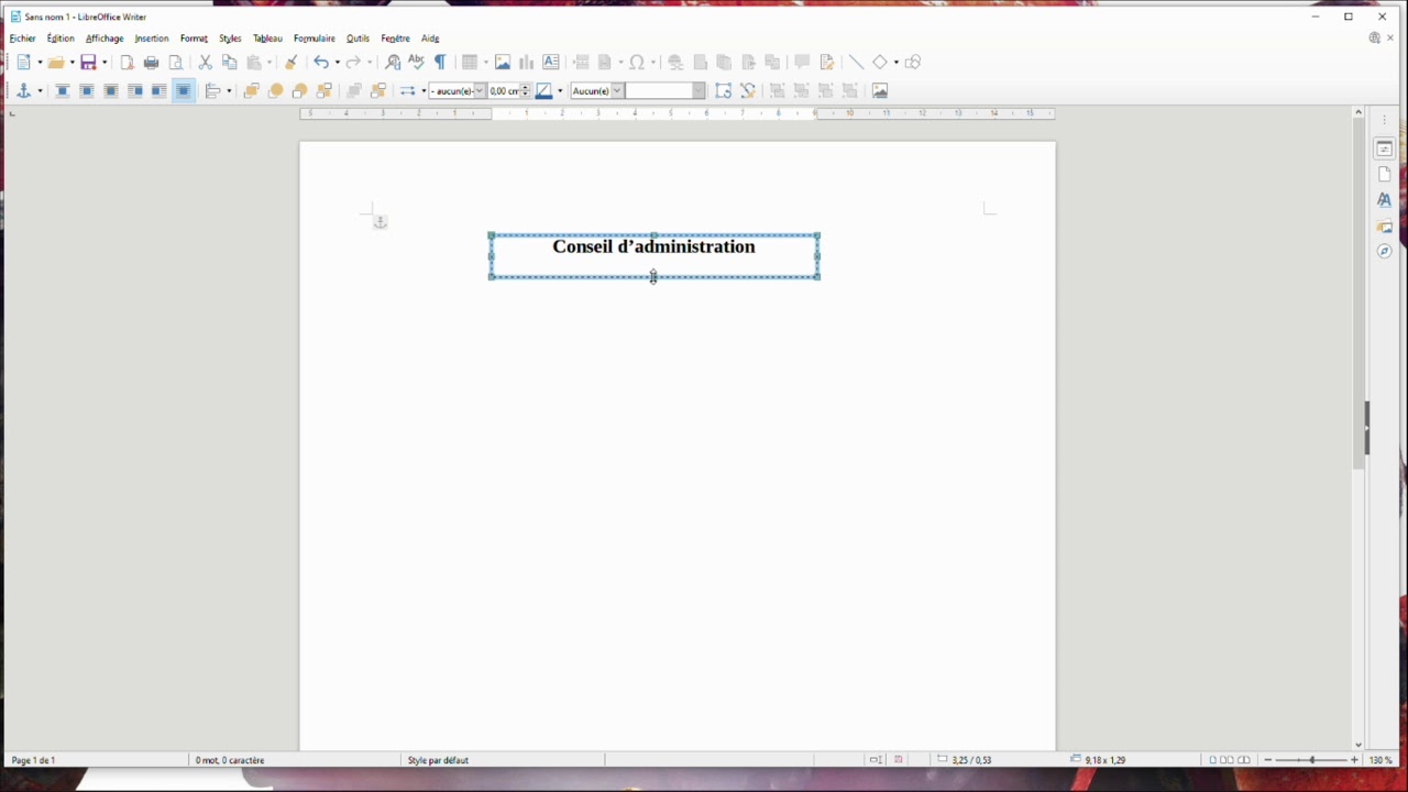 Faire un organigramme libre office writer