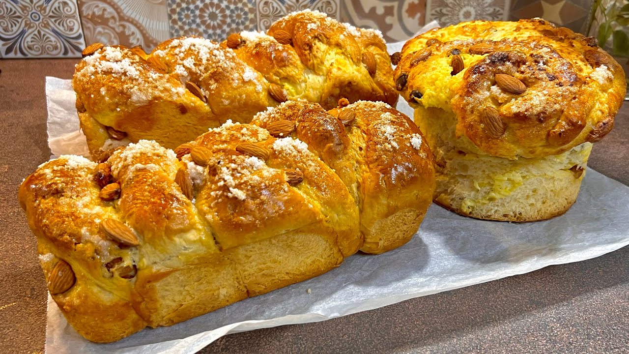 Пухкав козунак на конци, без месене / потрясающий кулич / amazing butter cake