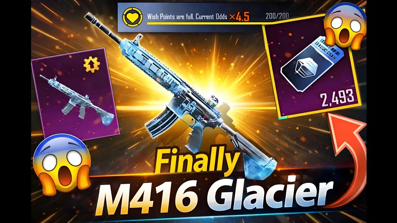 FINALLY 😱 M416 Glacier trick 2026 😍 Got New M416 Glacier Skin | Best & Luckiest M416 Glacier Crate