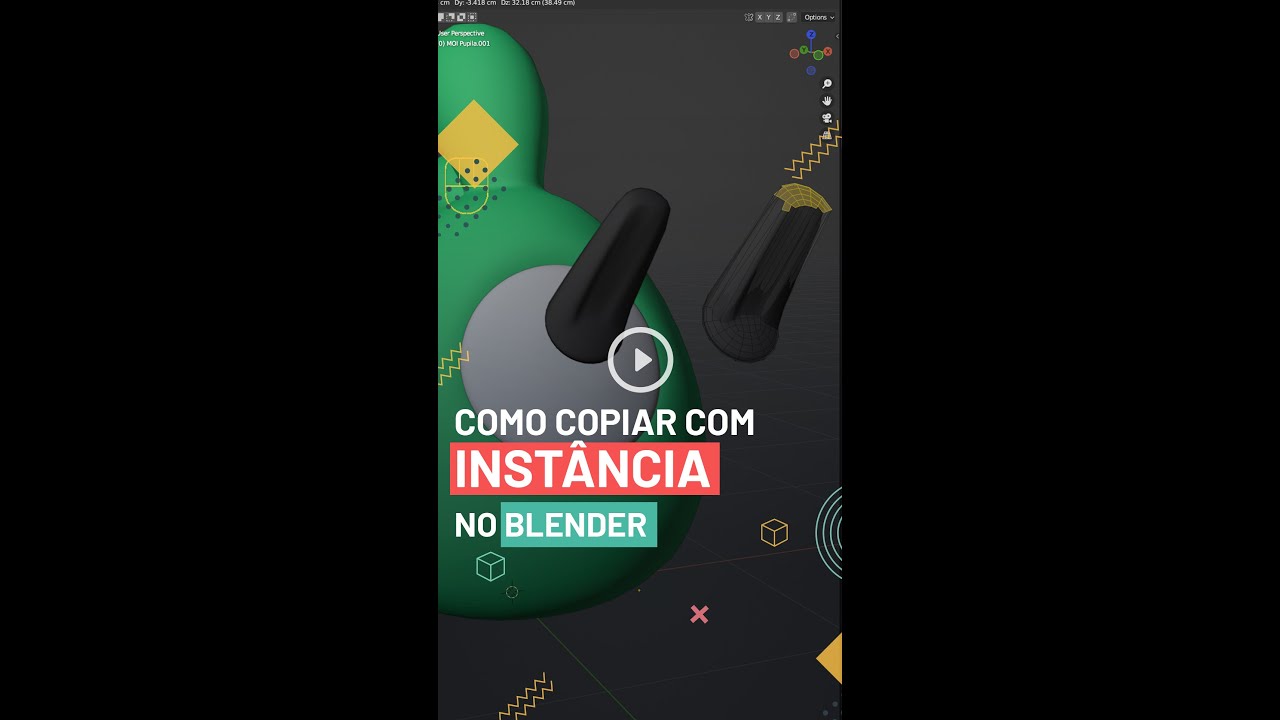 Como Criar objetos em Inst&acirc;ncia no Blender