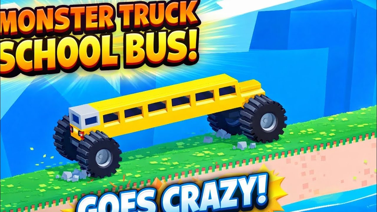 Monster Truck School Bus Goes Crazy! 😱 Biggest Wheels Ever!