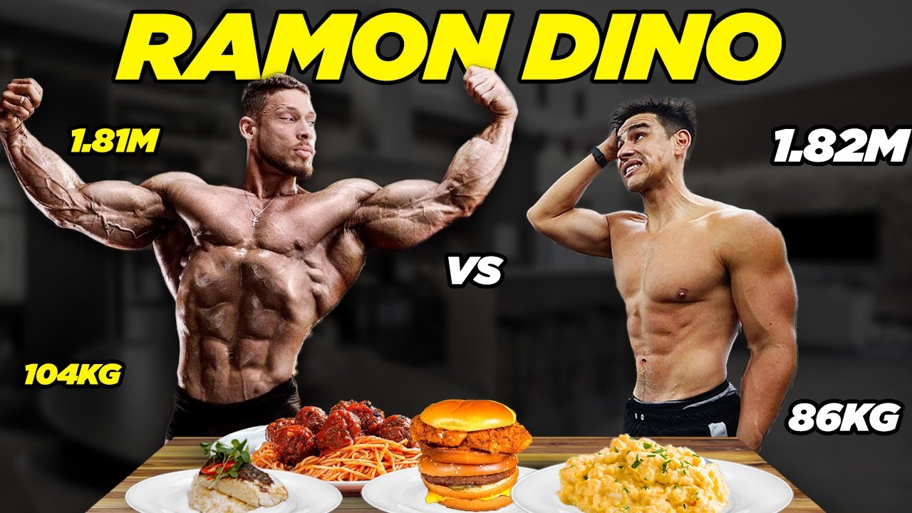 NATURAL FAZ DIETA DO RAMON DINO POR 1 DIA! 😳 É só genética?! - DIETA DOS FAMOSOS!