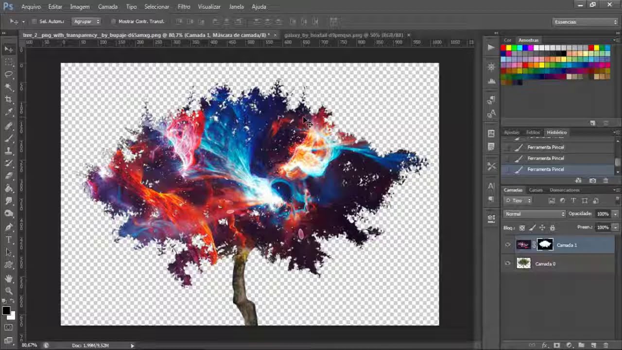 Preencher imagem com outra imagem - Photoshop CS6