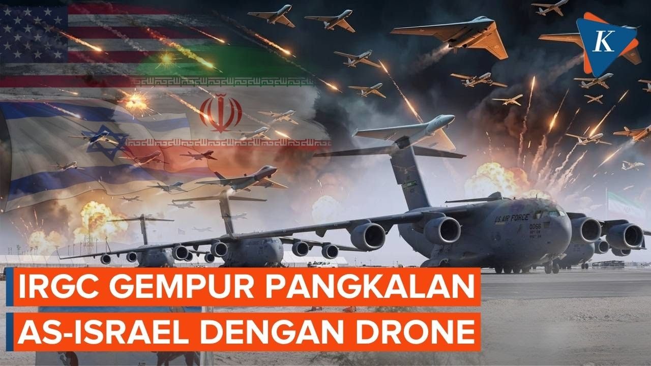 IRGC Lancarkan Serangan Drone Besar-besaran terhadap Target AS dan Israel