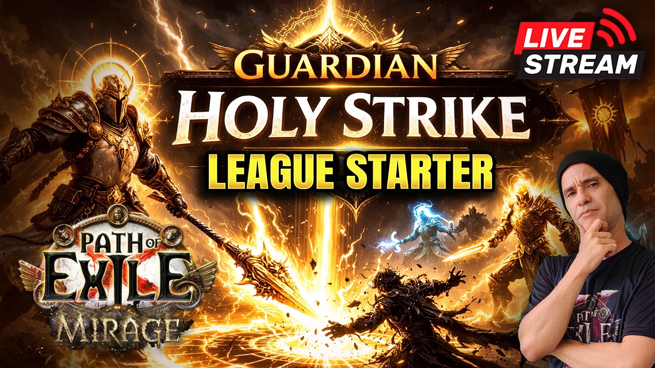 🔴 PoE 3.28 Mirage HC Guardian Holy Strike | League Starter Day 2