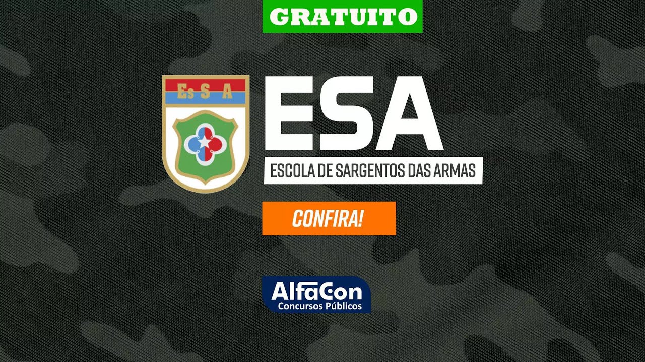 Preparatório ESA (Escola de Sargentos das Armas) - Aula de História - AlfaCon Militares