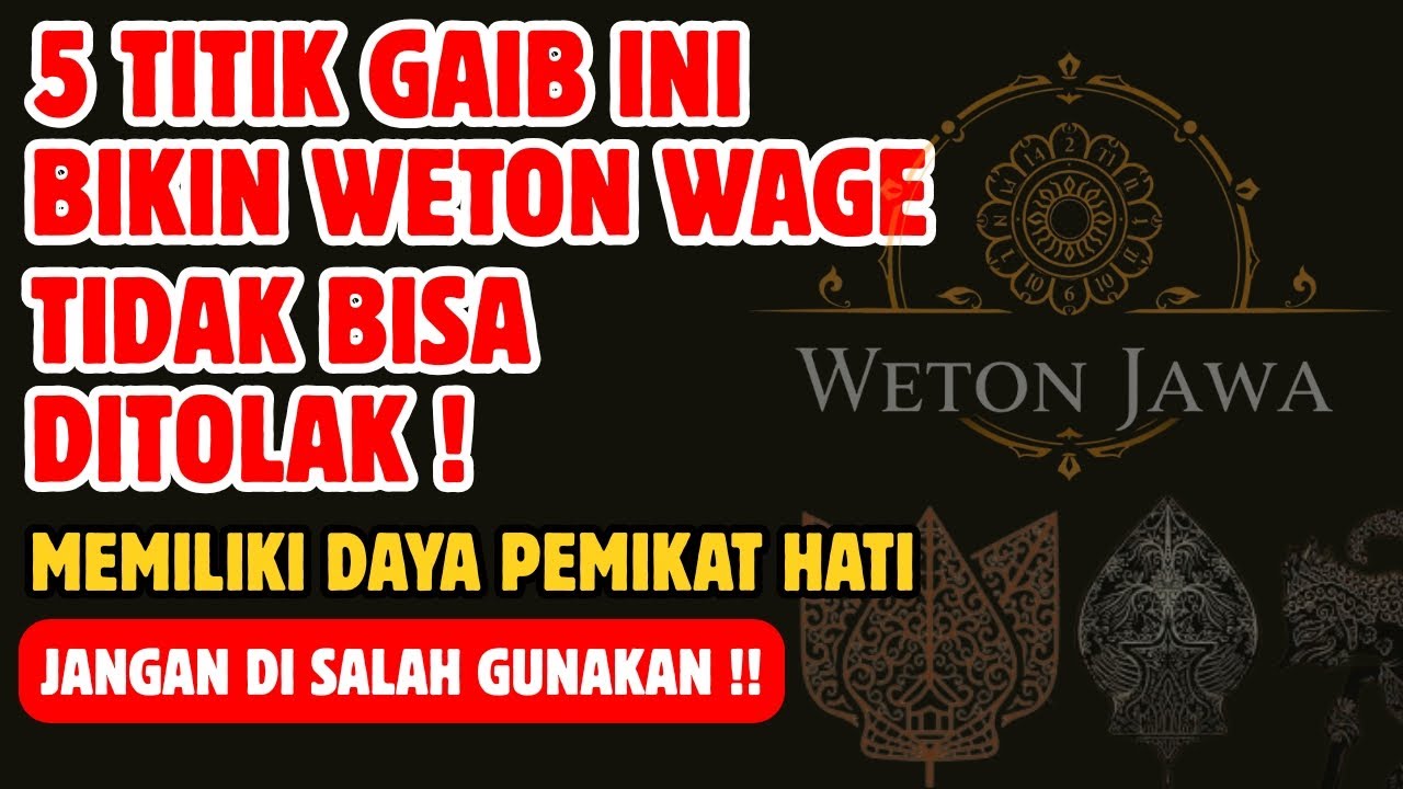 TERUNGKAP! Rahasia Aura Pemikat WETON WAGE yang Bisa Menundukkan Hati Siapa Pun!