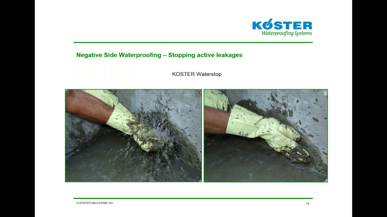 KOSTER Negative Side Waterproofing Webinar Recording