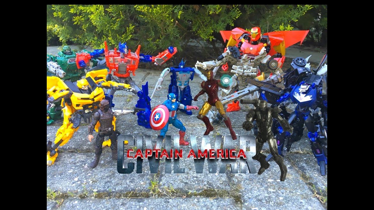 Transformers VS Captain America: Civil War  | Stop Motion Parody |