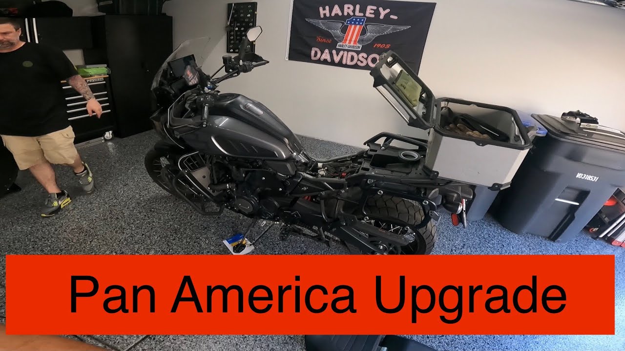 Installing a CarPlay and doing ￼routine maintenance on the Pan America. 