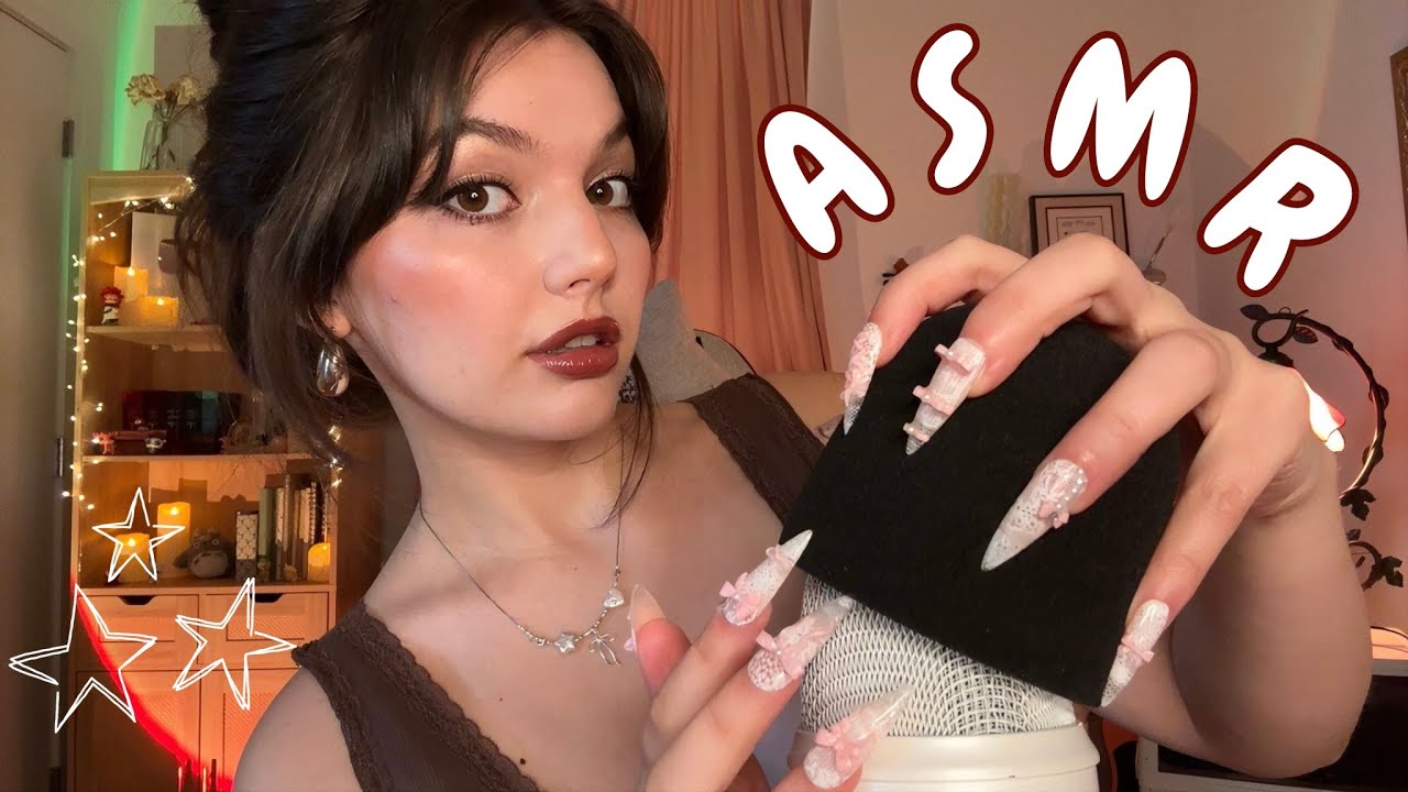 Mic Scratching and Mouth Sounds ASMR (Bare, Foam, Fluffy) With Hand Movements and Rambles