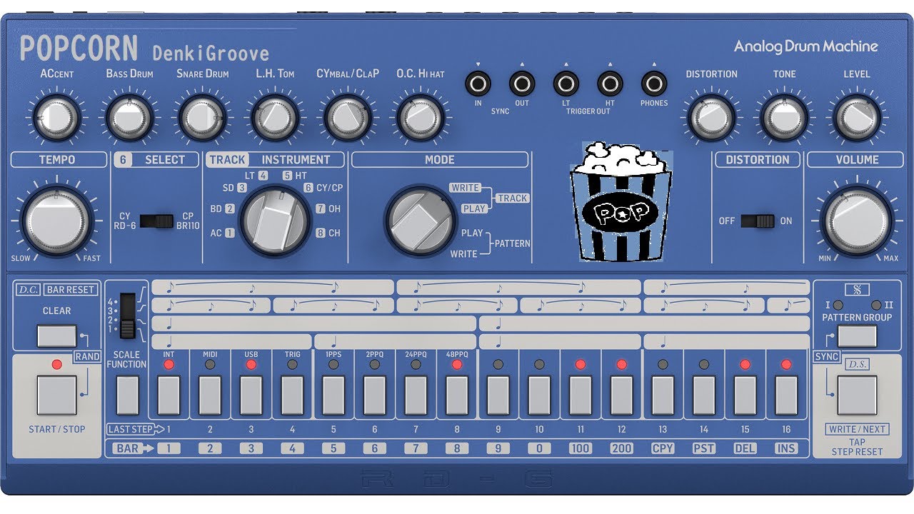 電気グルーヴ　POPCORN(ポップコーン）[VITAMIN（ビタミン） Ver.]を演奏してみました！！TB03 TR09 TR08 JX03 SH01A　Nubass TD3 REMIX