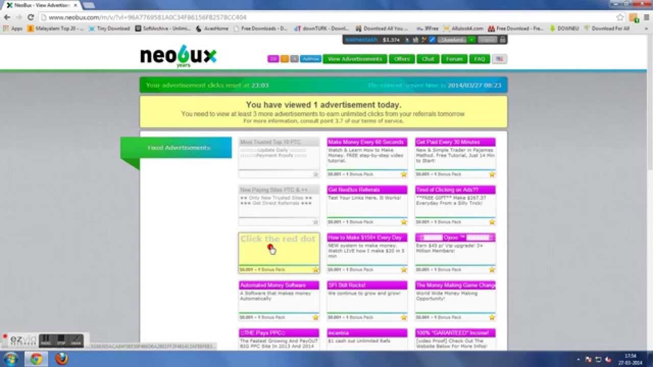 How To Click Ads On Neobux