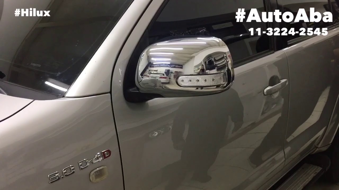 Aplique Retrovisor Cromado Com Pisca Toyota Hilux e Sw4 de 2005 a 2011 - AutoAba Acessórios