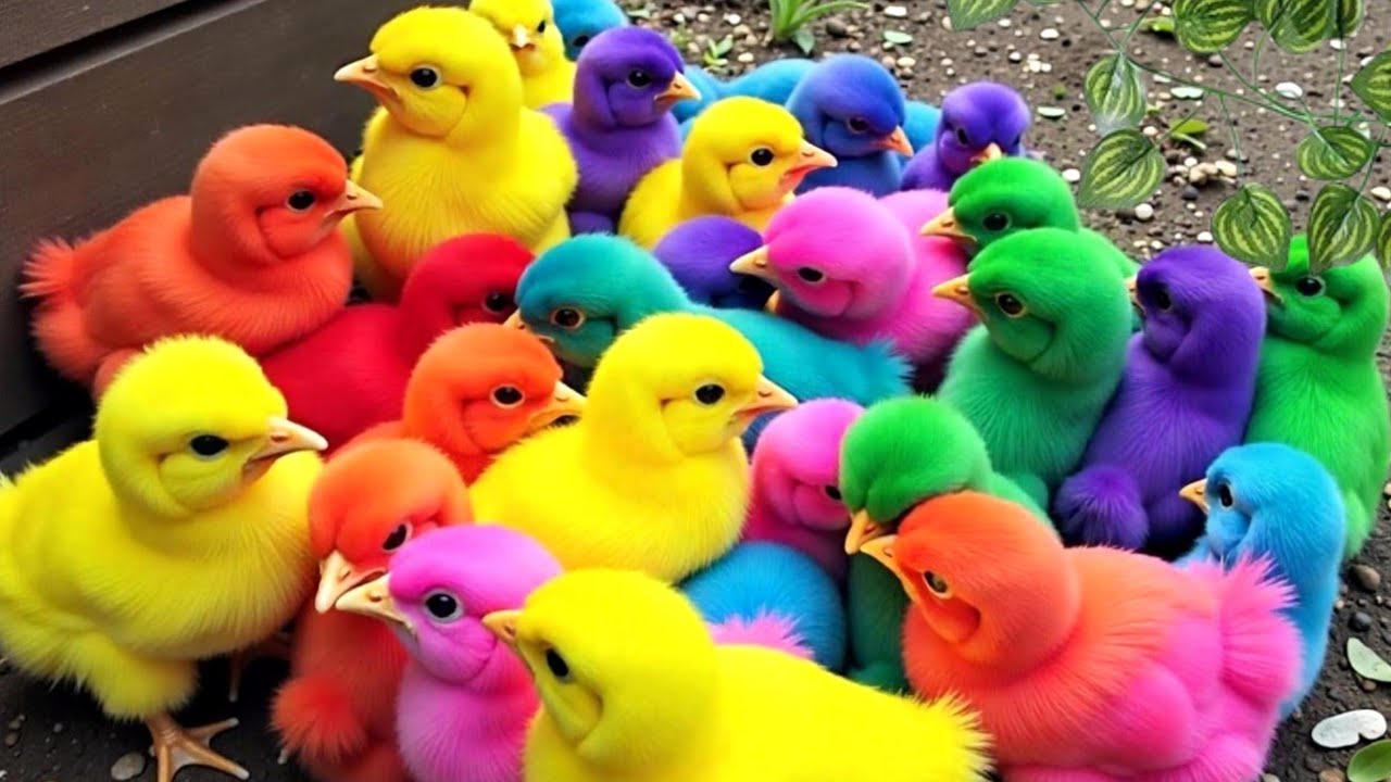 Ayam Lucu, ayam warna warni, ayam rainbow, kelinci lucu, bebek lucu, ikan koi, Hewan Lucu 🌈🐣🐥