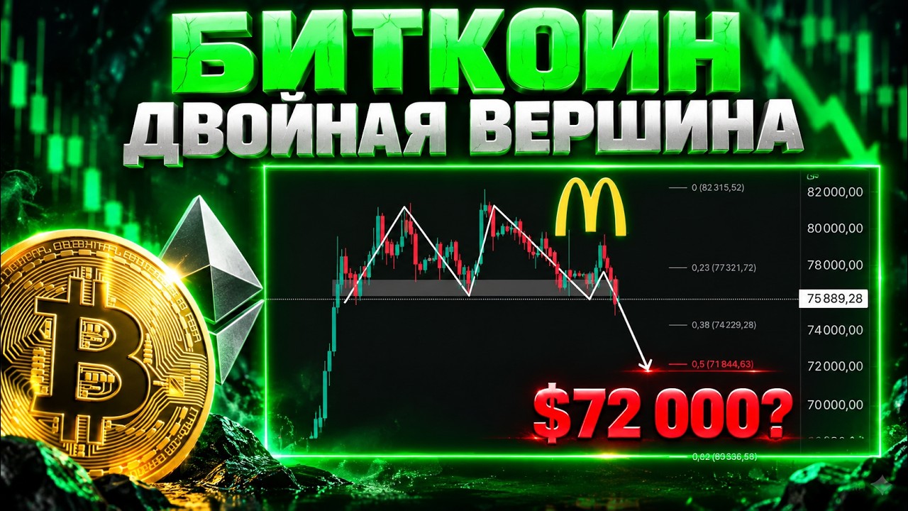 ⚪ Биткоин: двойная вершина! Следующая остановка $72 000?