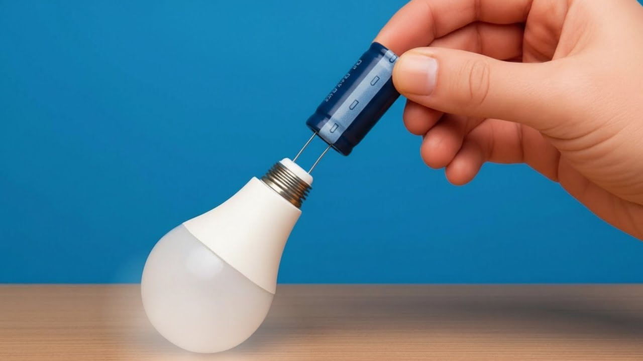 Millions Don’t Know This Secret! LED Bulb & Capacitor Electricity Test