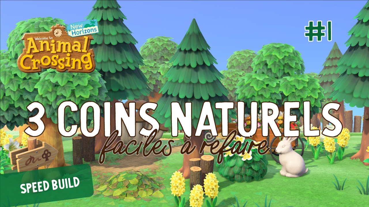 3 coins naturels à reproduire sur son île #1 - Speed build - Animal Crossing New Horizon
