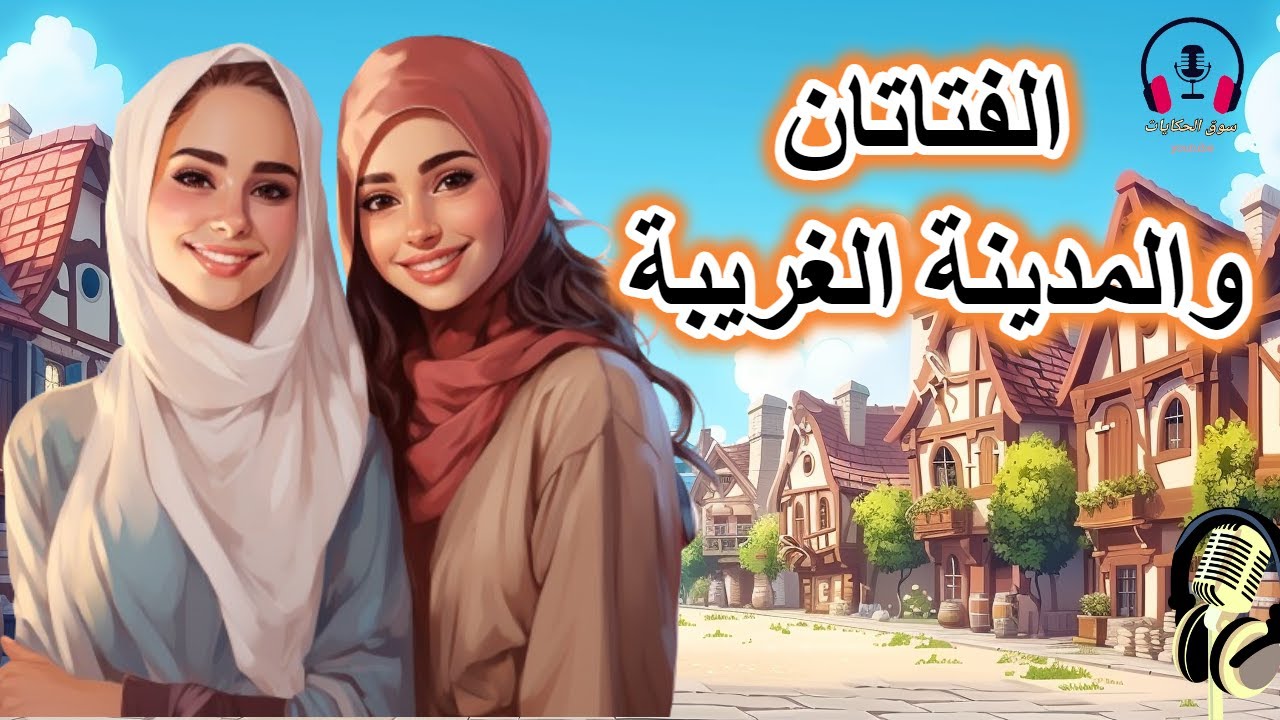 قصة الفتاتان والمدينة الغريبة، من القصص الخيالية المشوقة قبل النوم، ضع السماعات واستمع، سوق الحكايات