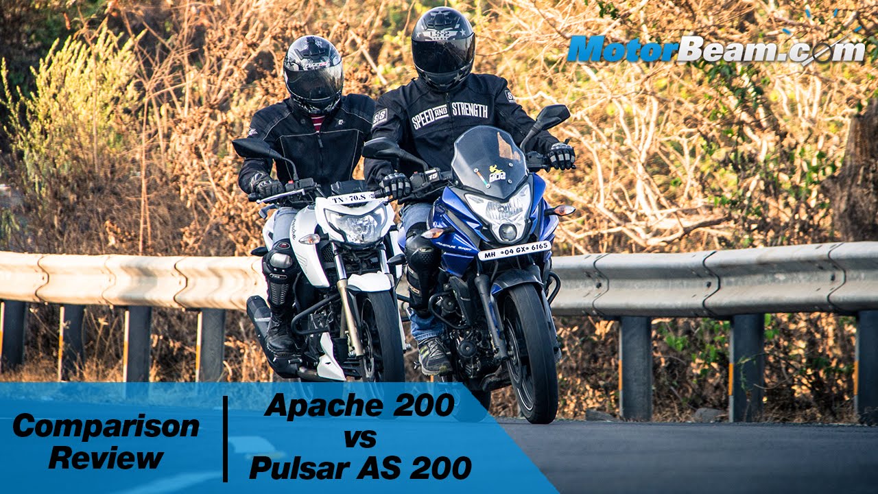 TVS Apache 200 vs Pulsar AS 200 - Comparison Review | MotorBeam