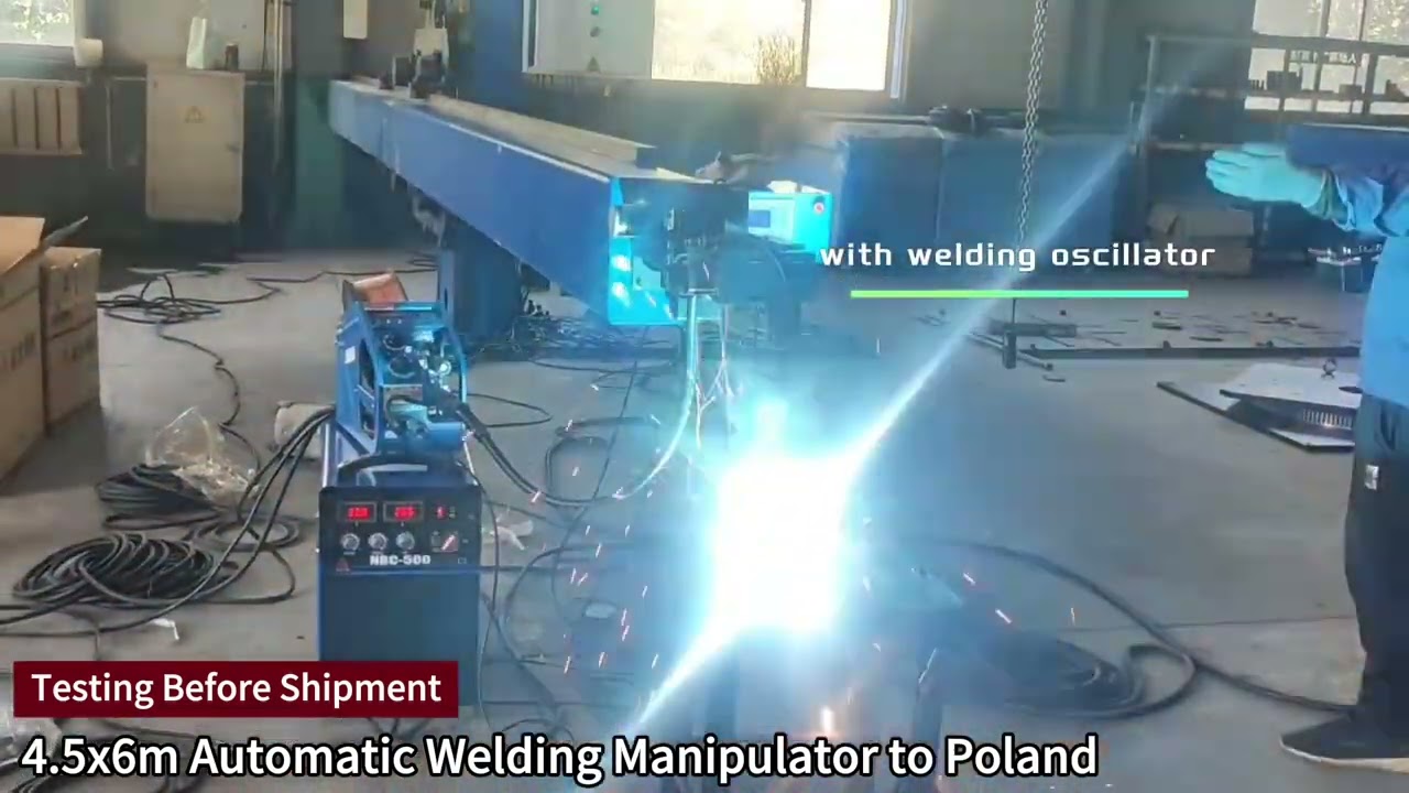 4.5x6m Heavy-Duty Industrial Welding Column and Boom Manipulator Operation Demonstration