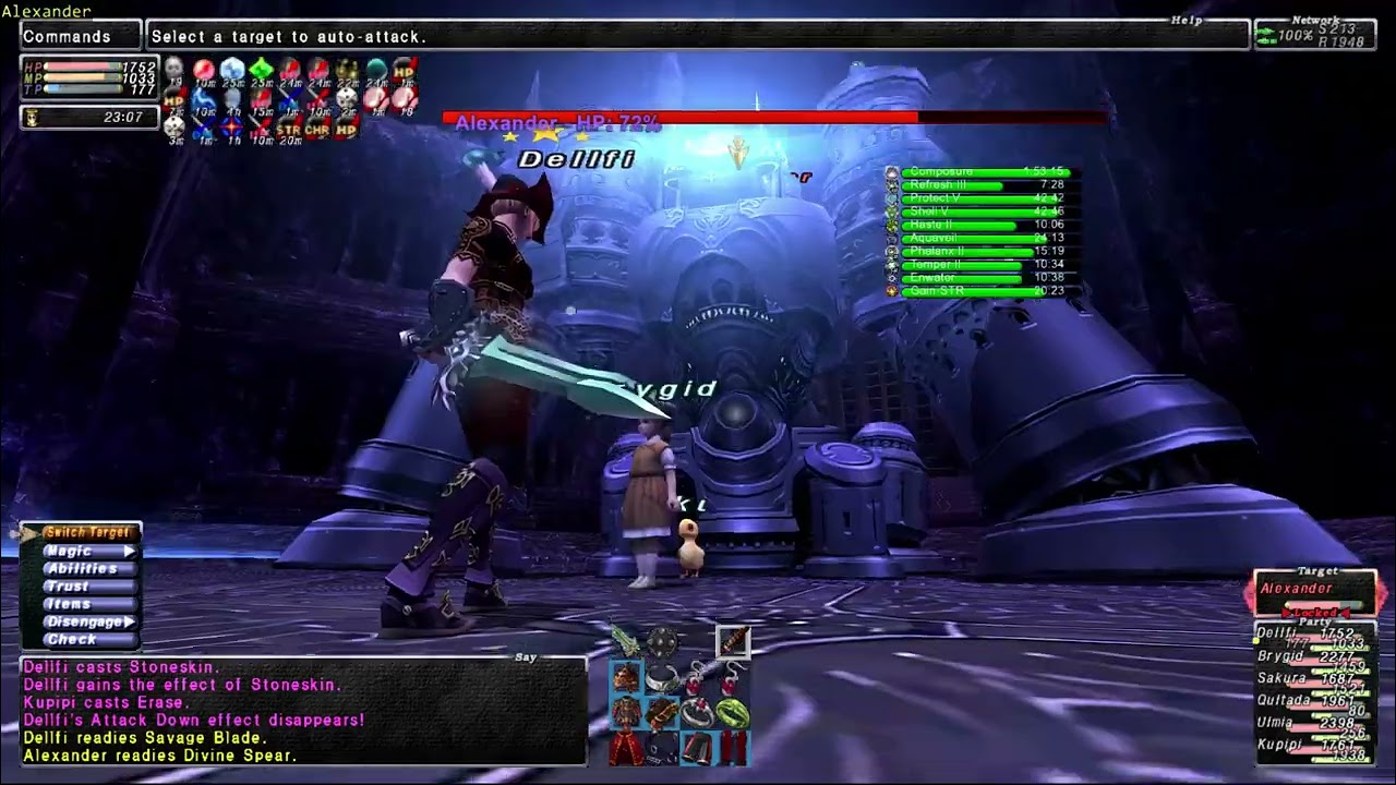 FFXI, master RedMage takes on Alexander HTMB