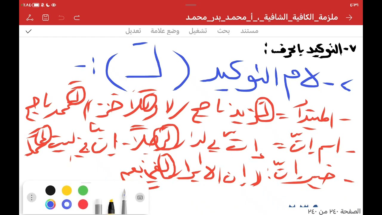 أسلوب التوكيد(الدرس التاسع الأخير) 