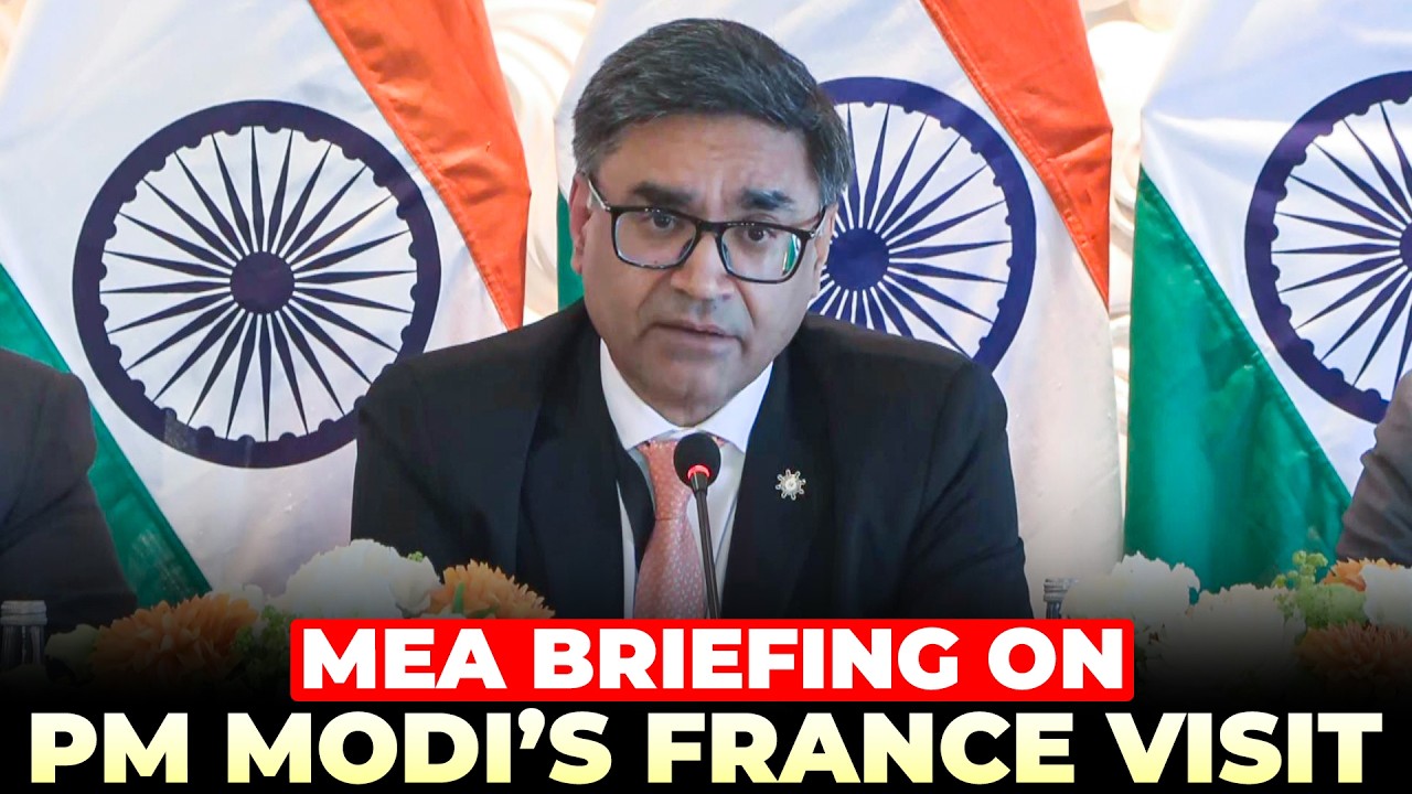 LIVE: MEA Briefing on PM Modi&rsquo;s France visit |Meeting with Macron | India-France ties | Trump |Iran