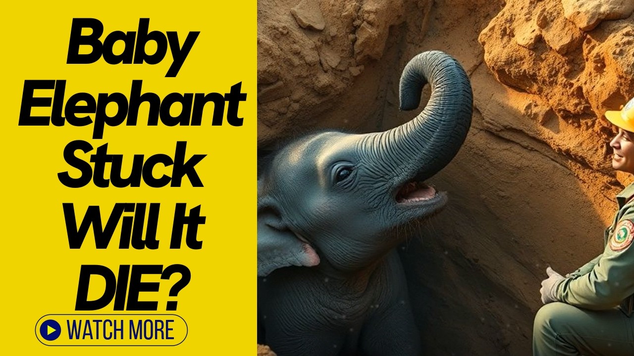 Baby Elephant Trapped in Pit Gets Heartwarming Rescue