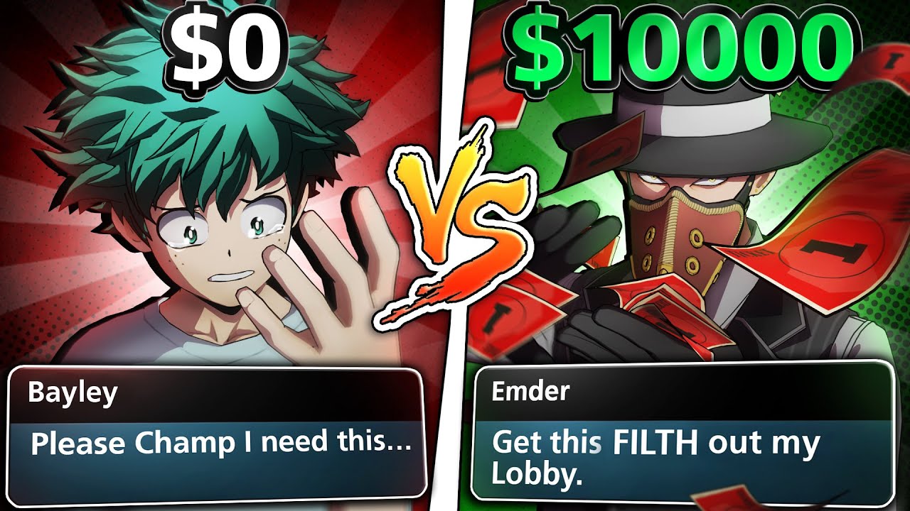 FREE TO PLAY vs PAY TO WIN Players In My Hero Ultra Rumble! (GONE TOXIC)